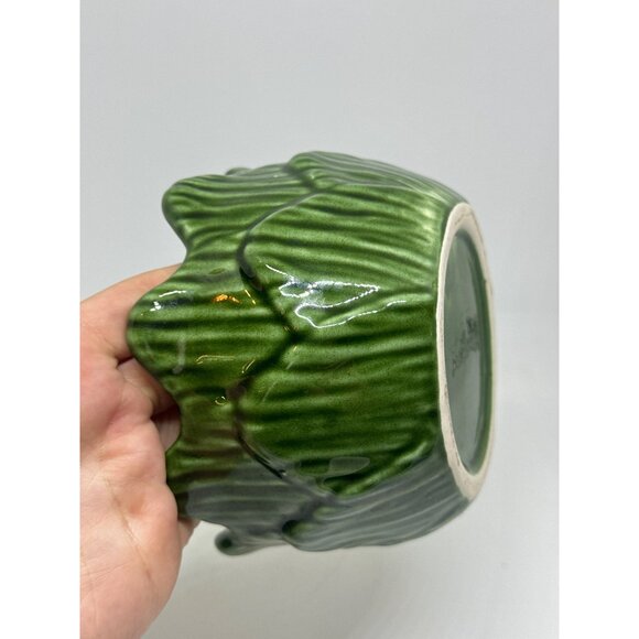 VTG Arnel’s Artichoke Sugar Bowl Ceramic Lidded Jar MCM Boho Kitchen Decor 4.5" - Picture 5 of 6